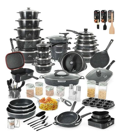 Complete 134 Piece Cooking & Kitchenware Set Premium