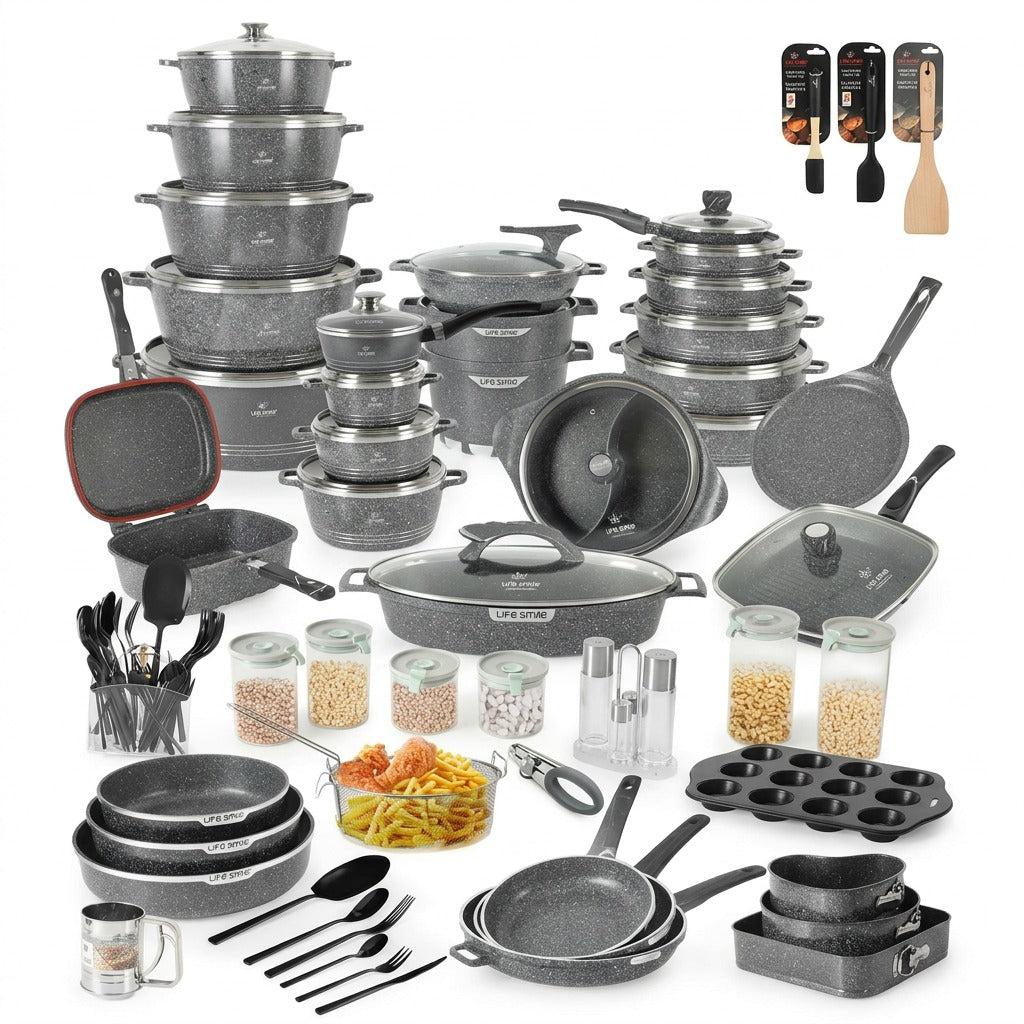 Complete 134 Piece Cooking & Kitchenware Set Premium