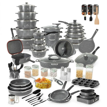 Complete 134 Piece Cooking & Kitchenware Set Premium